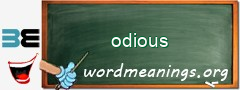 WordMeaning blackboard for odious